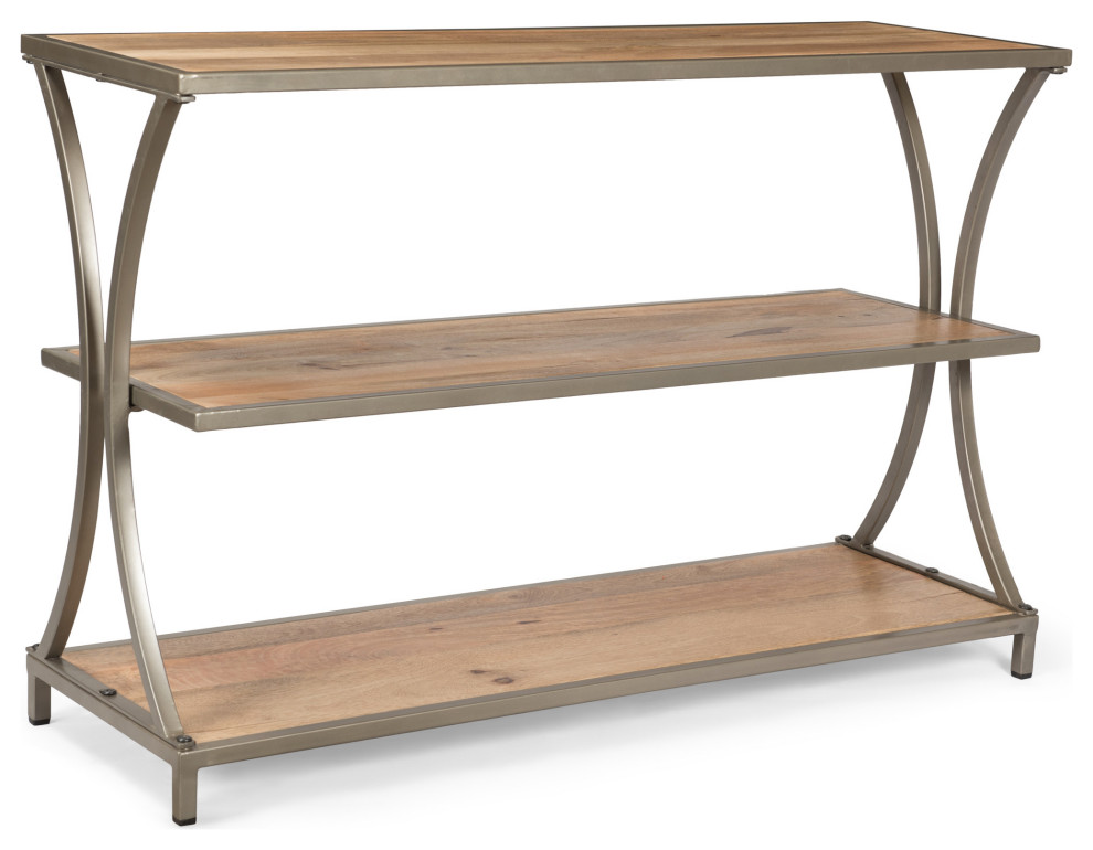 Christine Modern Industrial Handcrafted Mango Wood Console Table   Transitional   Console Tables   by GDFStudio  Houzz