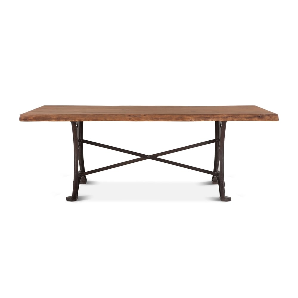 Carbon Loft Wiley Rectangle Live Edge Dining Table