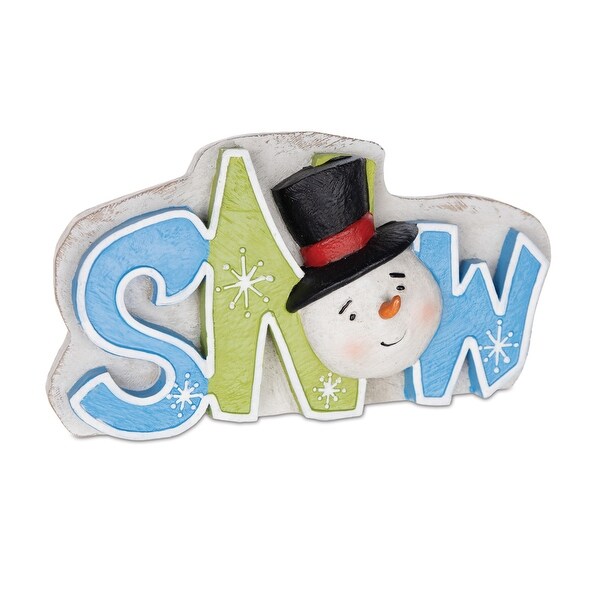 Snowman Noel Joy Snow Tabletop Sign (Set of 3)