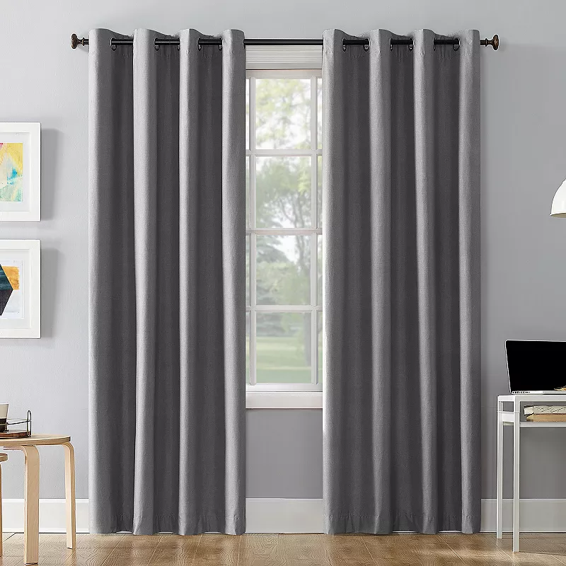 Sun Zero Cameron 100% Blackout Thermal Insulated Grommet Single Curtain Panel