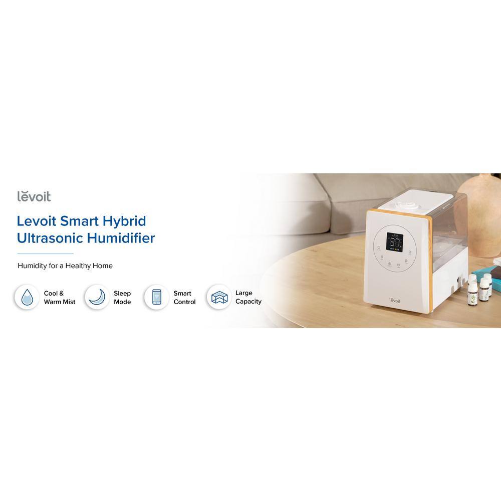 LEVOIT 1.5 Gal. Smart Warm and Cool Mist Top-Filled Ultrasonic Humidifier and Diffuser with Remote Control up to 750 sq. ft. HEAPHULVSUS0045