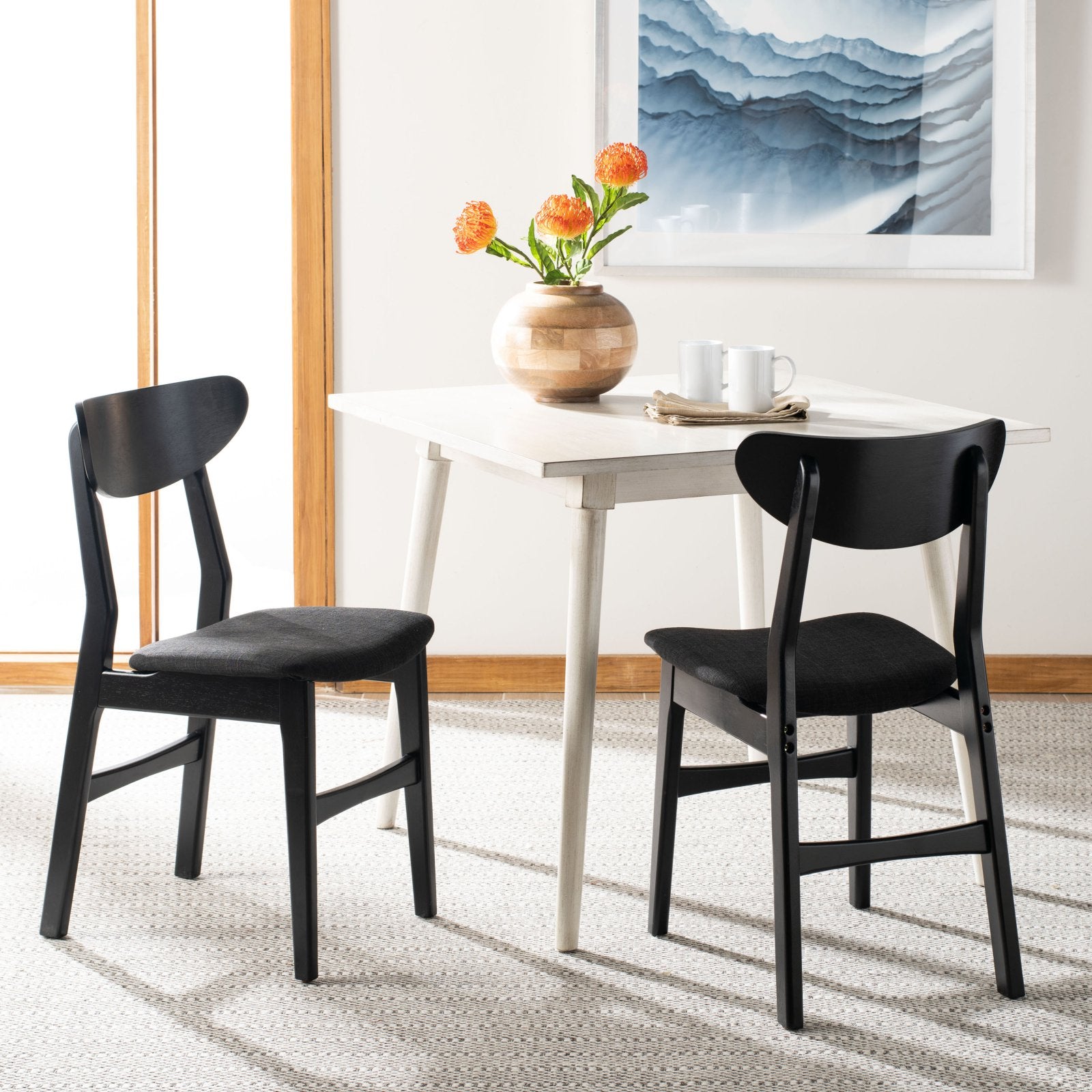 Safavieh Lucca Retro Farmhouse Dining Chair， Set of 2