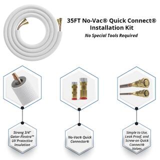 MRCOOL DIY Universal 54000 BTU 17 SEER R410A Split System Heat Pump with 35 ft. NoVac Install Kit -208230-Volt MDHP1860NK35H00