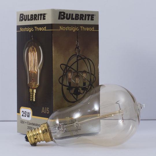 Bulbrite Incandescent A15 Candelabra Screw (E12) 2...