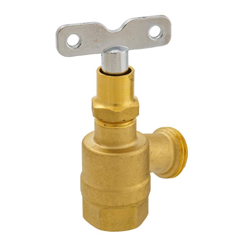 Everbilt 34 in. Brass Bent Nose Loose Key Garden Valve 108-134EB