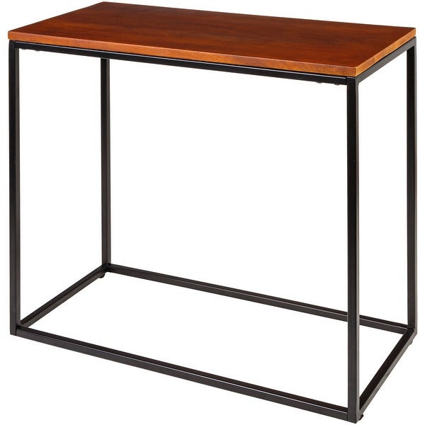 Cumo Modern Rectangular Mixed Material Frame End Table - 24