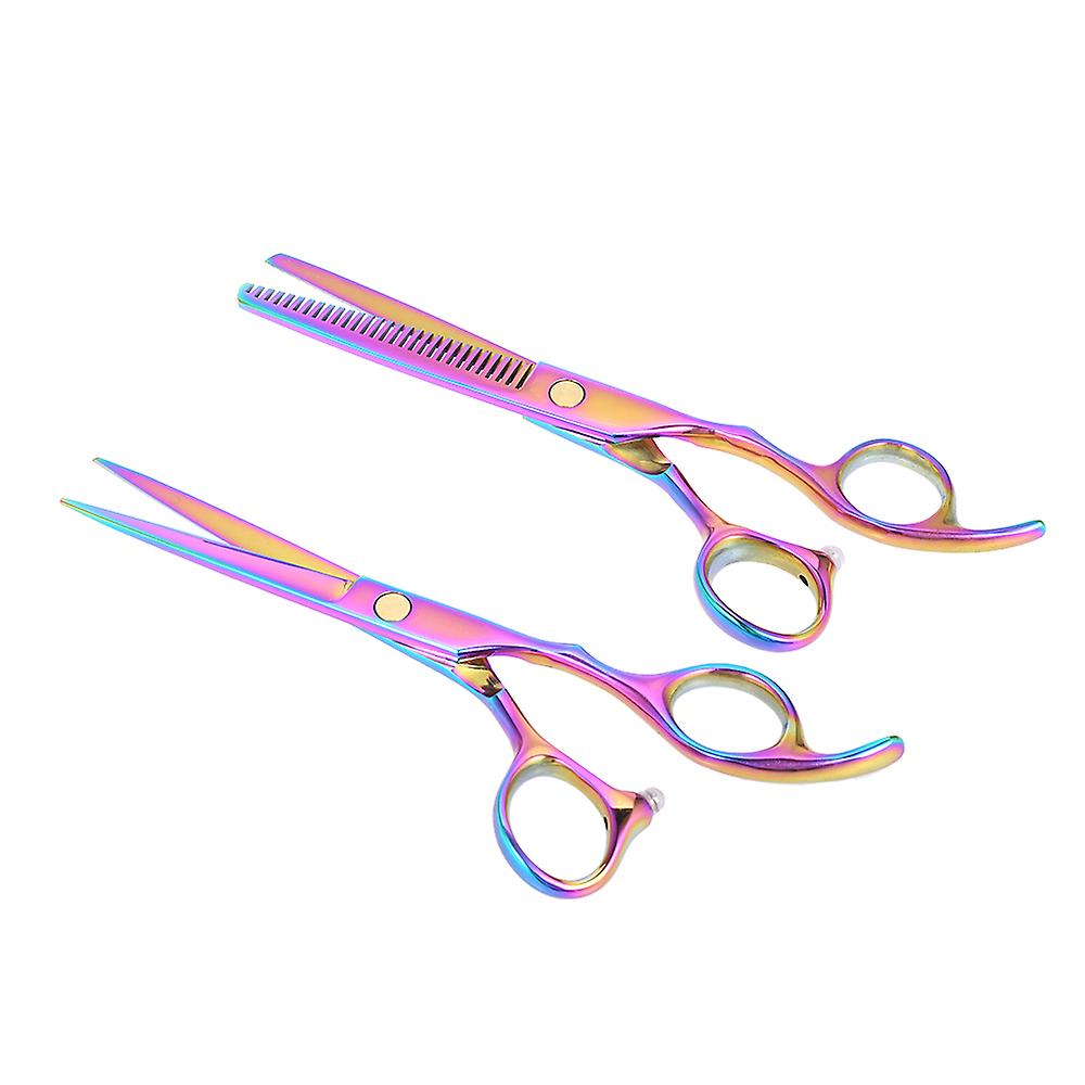 2pcs Hair Cutting Set Hair Thinning Scissor Hair Shear Kit For Hairdressing Salon Haircut Tool For Adult and Children  1