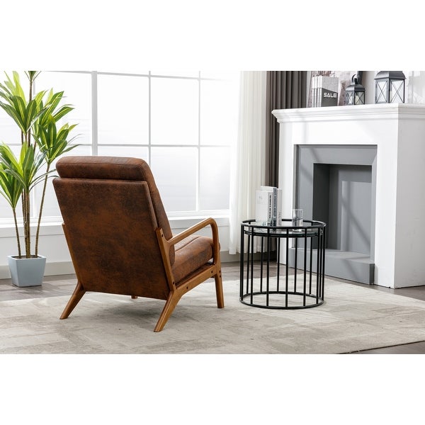 Wood Frame Armchair， Modern Accent Chair Lounge Chair for Living Room