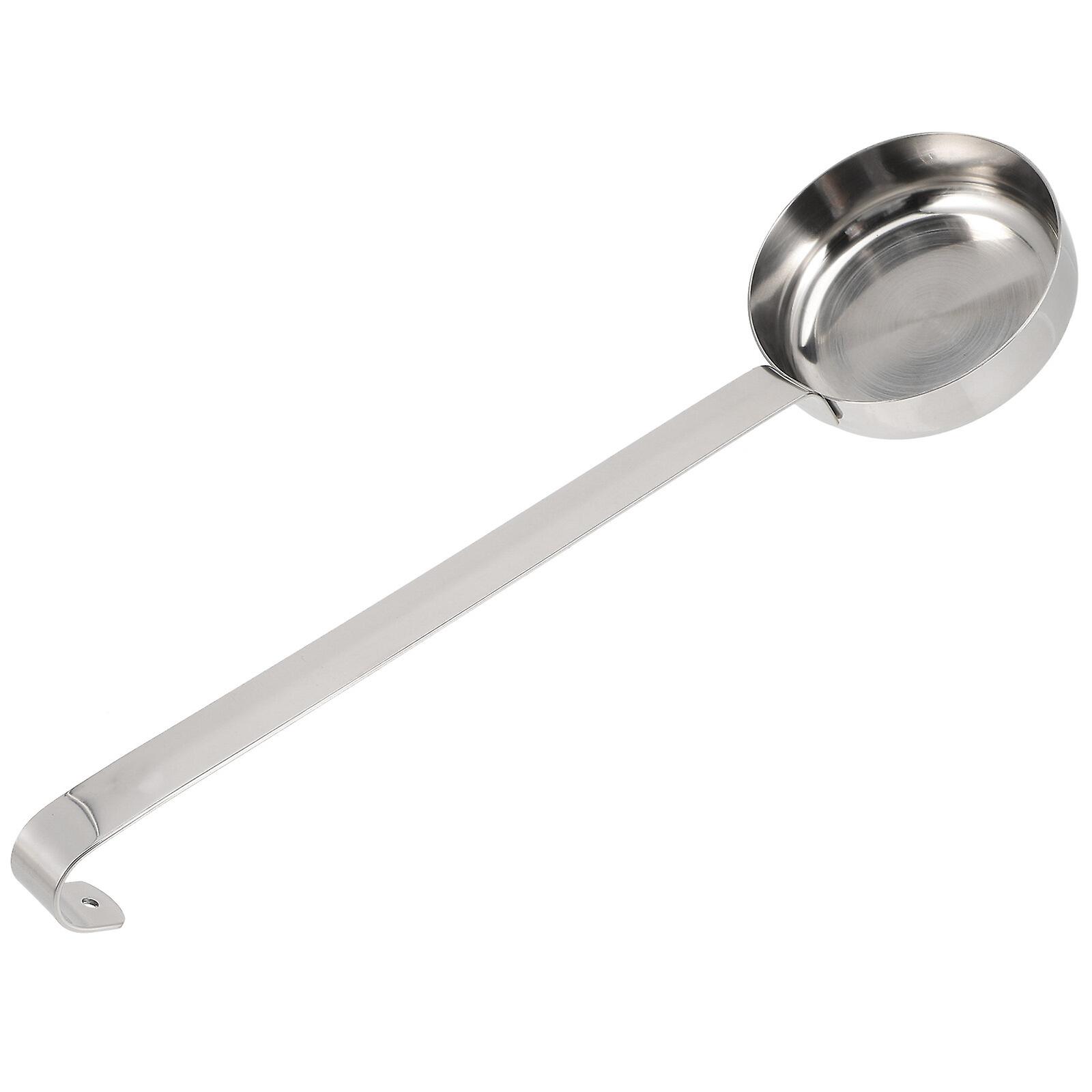 Stainless Steel Spoon Multi-purpose Pizza Sauce Spoon Ladle Measuring Flat Scoop