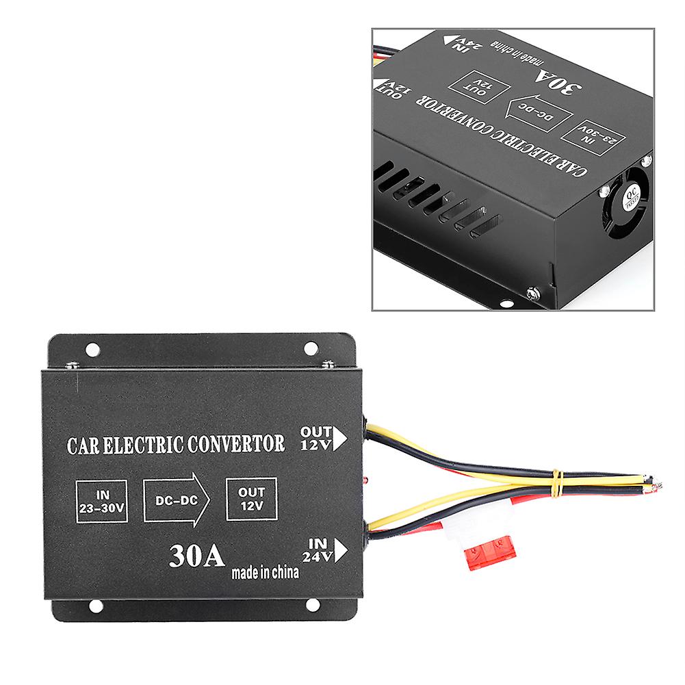 Car Truck 30a 360w Dc 24v To 12v Power Converter Electric Voltage Reducer Step-down Transformer