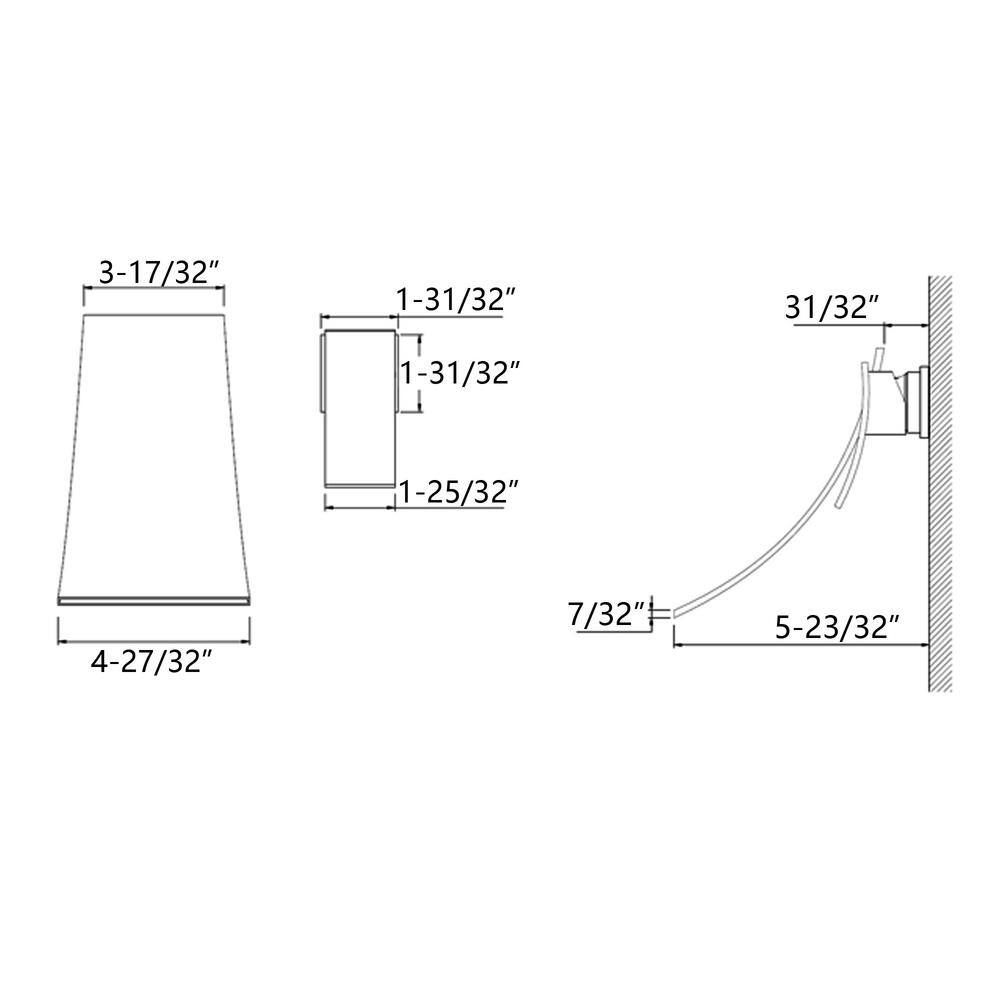 SUMERAIN Modern Single Handle Wall Mounted Bathroom Faucet in Chrome S1364CW-HD