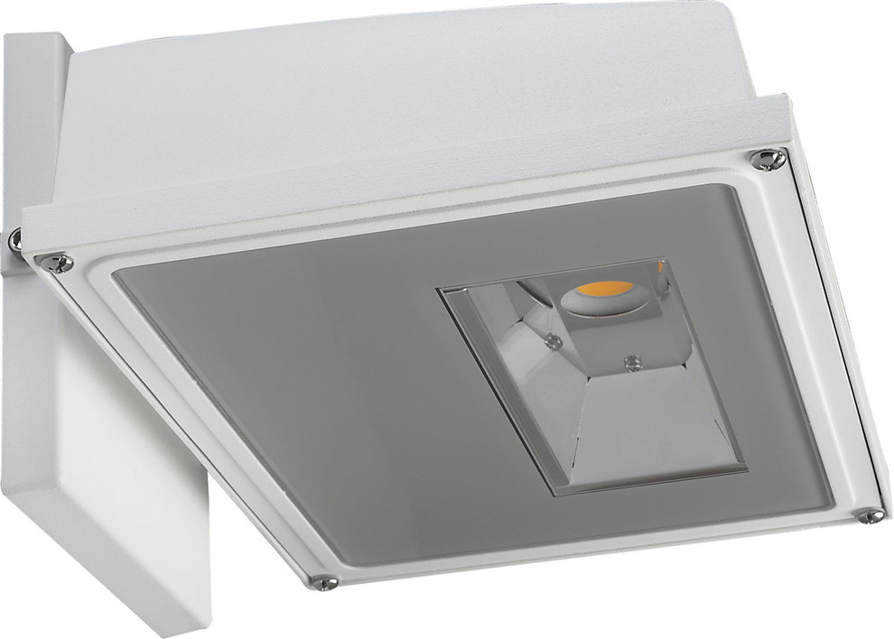 30W LED Wall Pack White Finish 4000K  120 277V   Transitional   Outdoor Wall Lights And Sconces   by Buildcom  Houzz