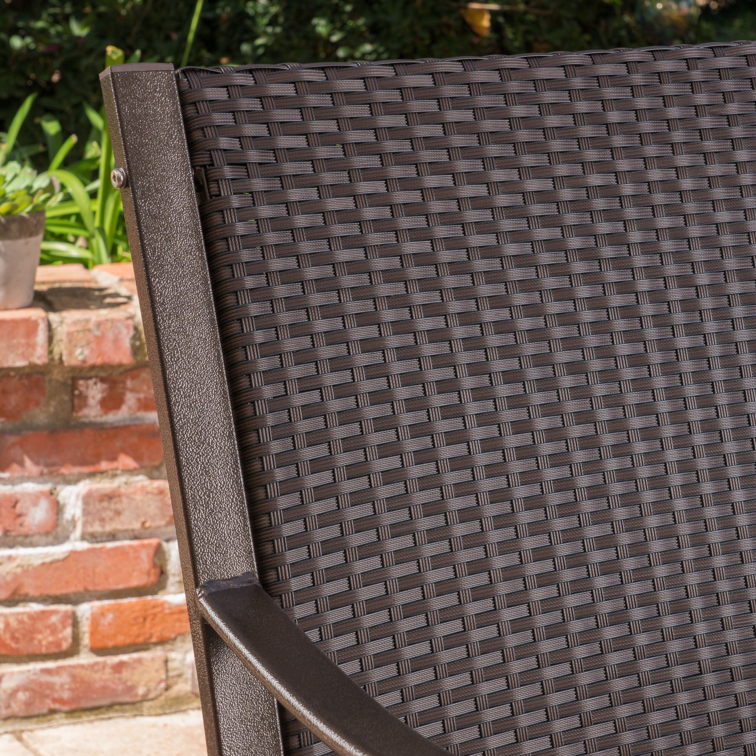 Muriel Outdoor Wicker Rocking Chair with Cushion