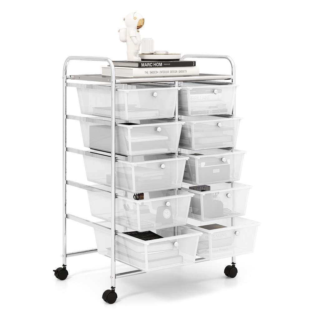 10 Drawer Rolling Storage Cart