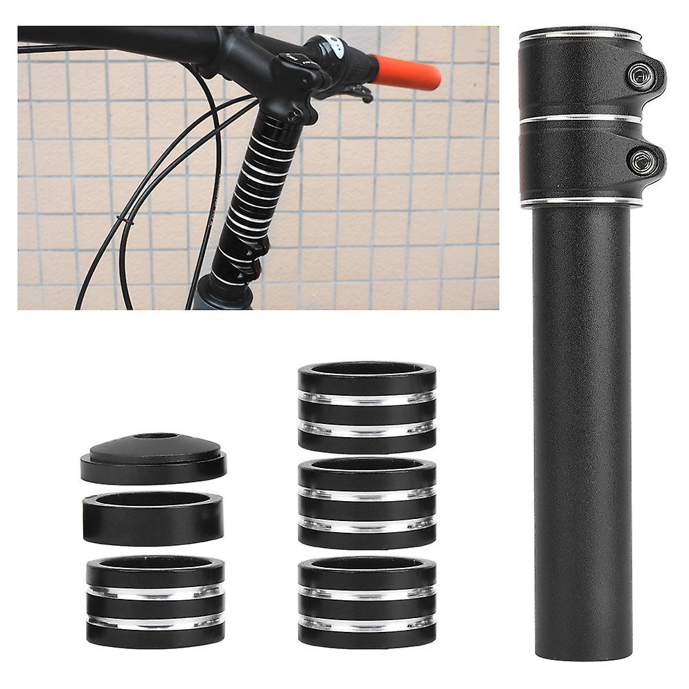 Aluminium Alloy Bike Handlebar Raiser Heightening Device Stem Riser Bicycle Part Stem Fork Extenderblack