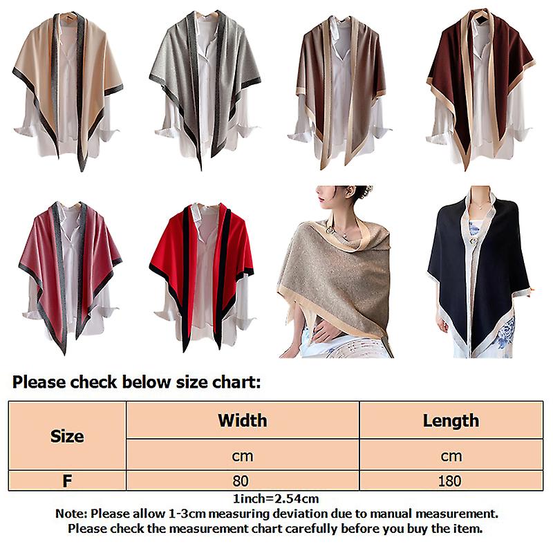 Women Thicken Large Blanket Patchwork Winter Warm Long Shawl Cashmere Feel Wraps