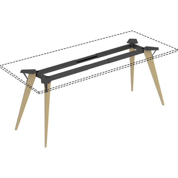 Lorell Relevance Series Natural Wood Desk Frame