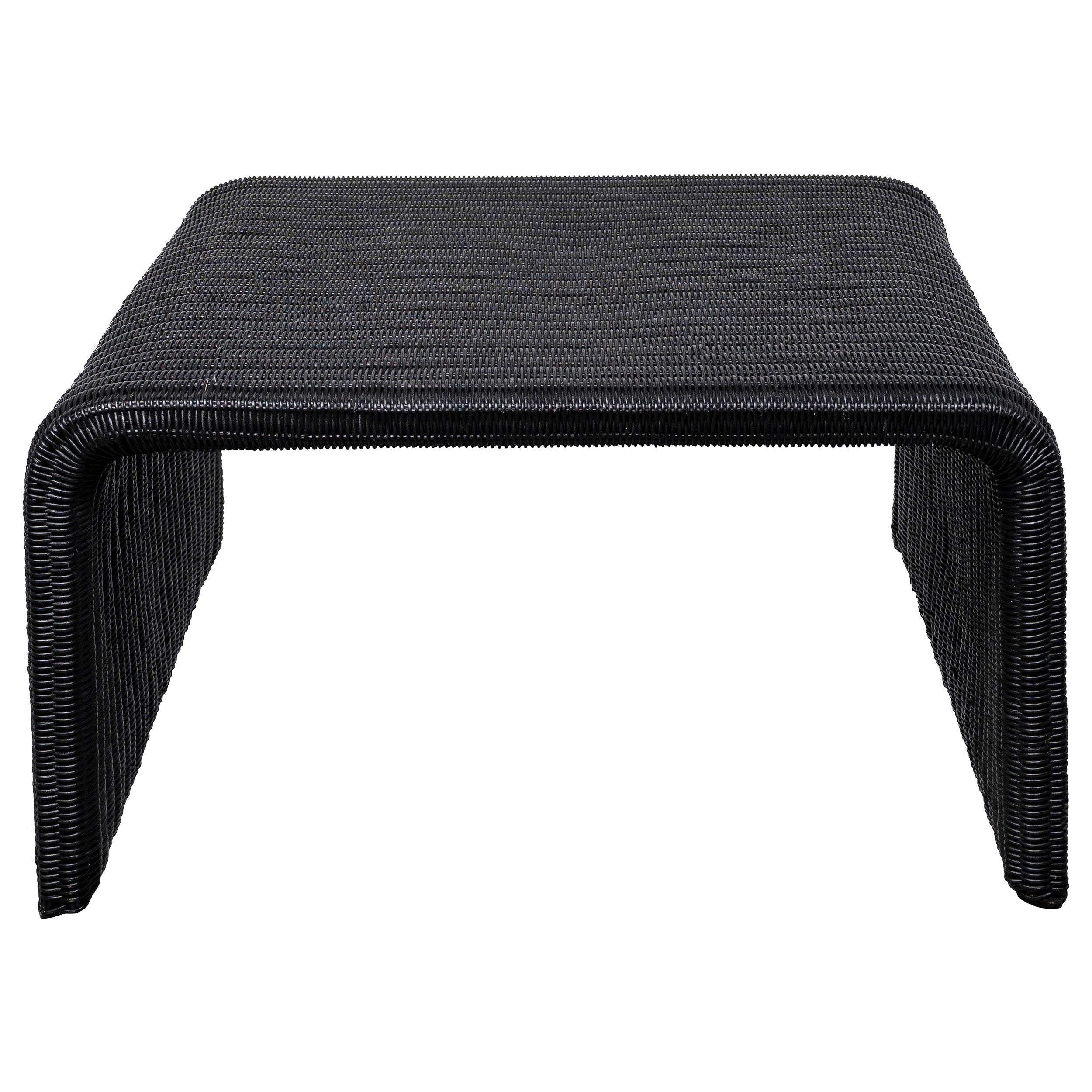 Cahya Woven Rattan Sqaure Coffee Table Black--708518