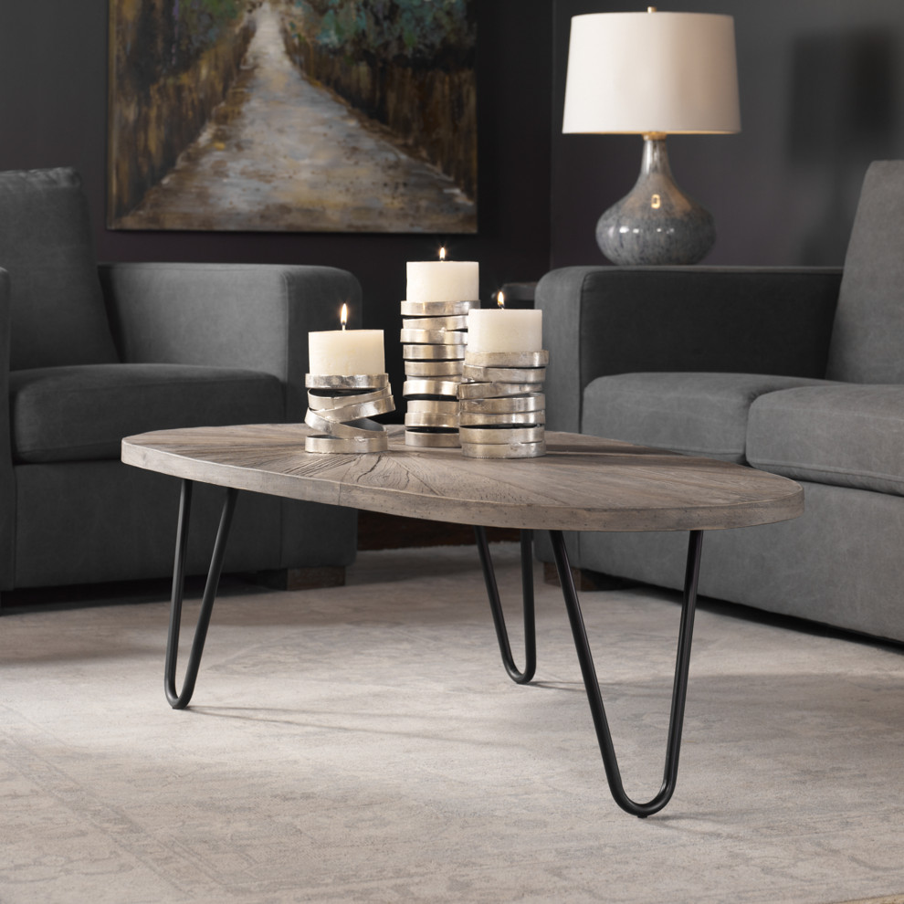 Uttermost Leveni Wooden Coffee Table   Midcentury   Coffee Tables   by Buildcom  Houzz