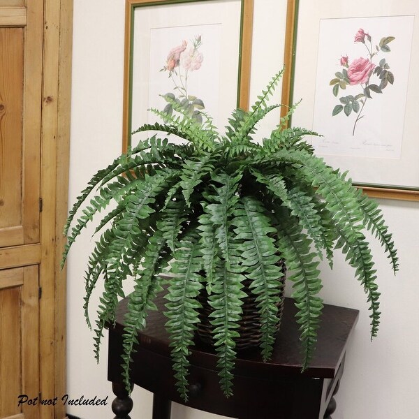 Silk Serenity's Jumbo Fern: 48Inch Faux Fern with 60 Fronds and UV Protection