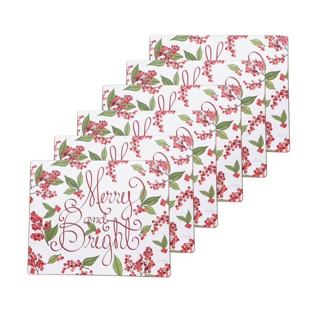 C amp f Home Merry amp bright Berries Hb Placemat Set Of 6