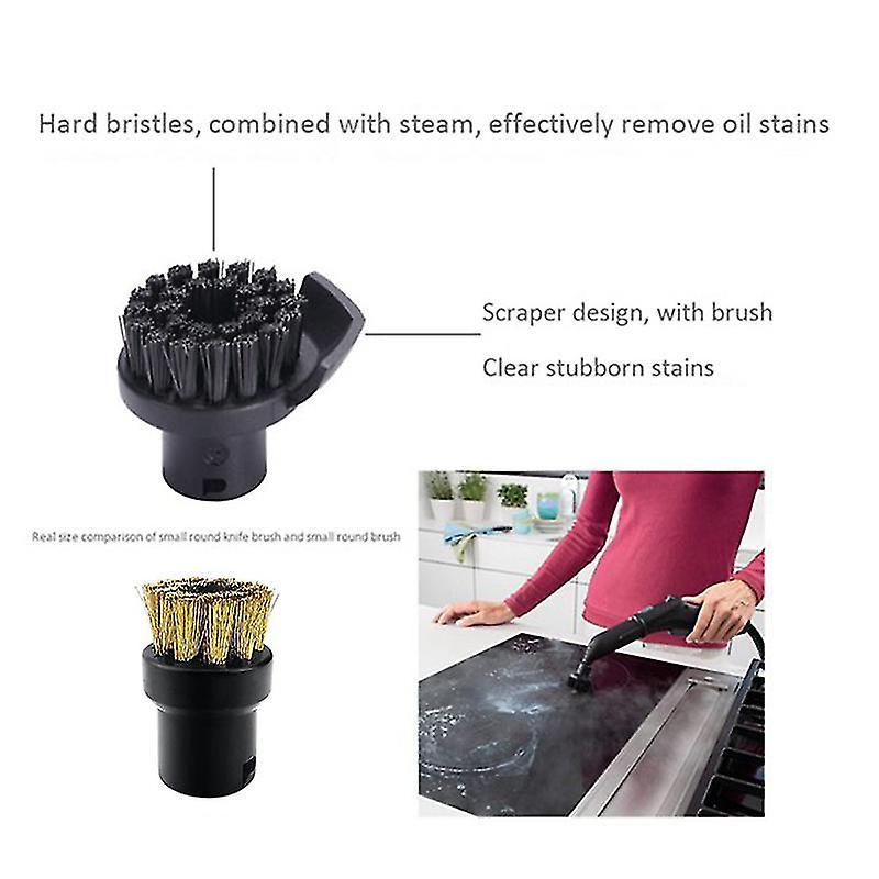 For Sc2 Sc3 Sc4 Sc5 Ctk10 Ctk20 Window Nozzle Scraper Round Brush For Steam Cleaner Mirrors，clean S