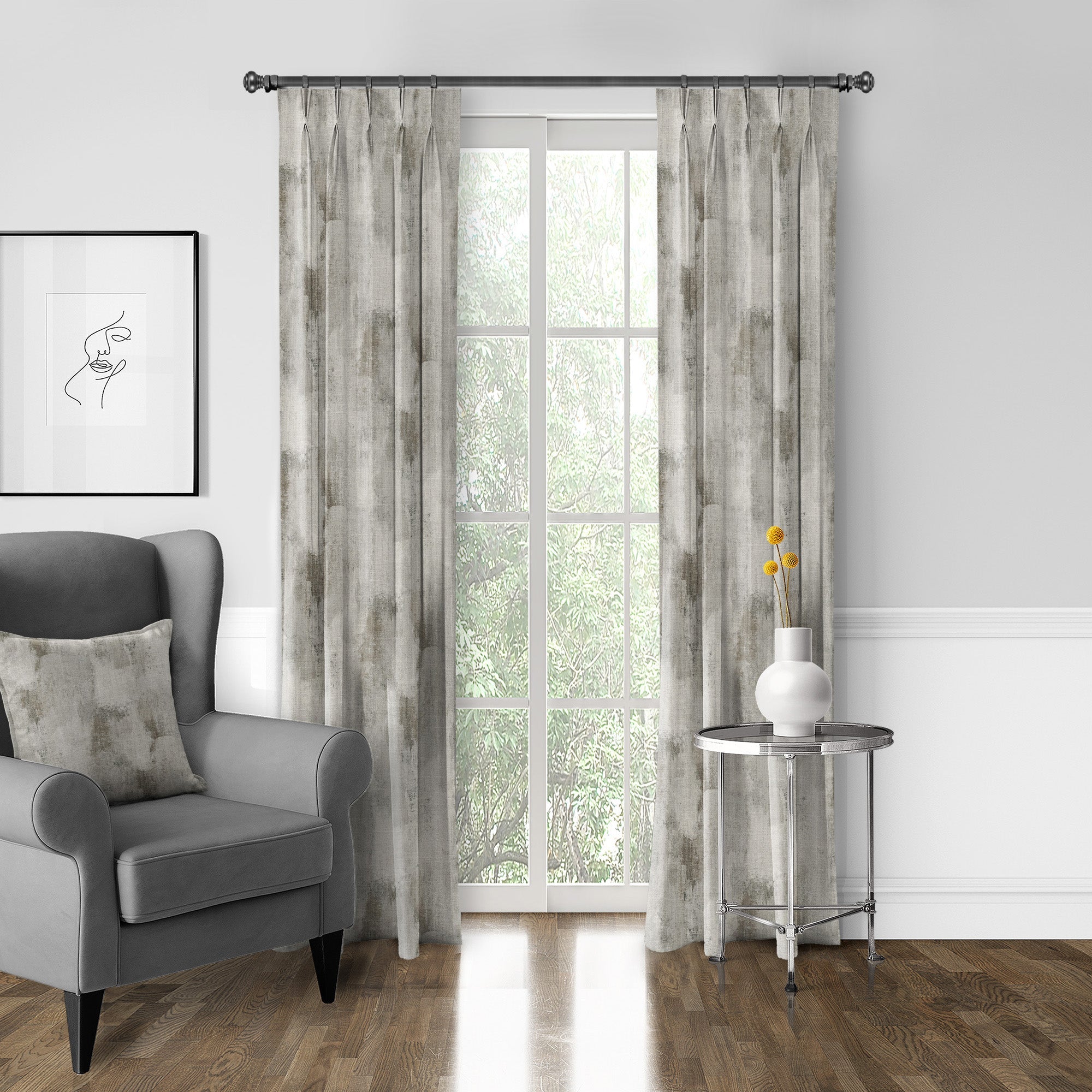 Thiago Linen Taupe  Drapery