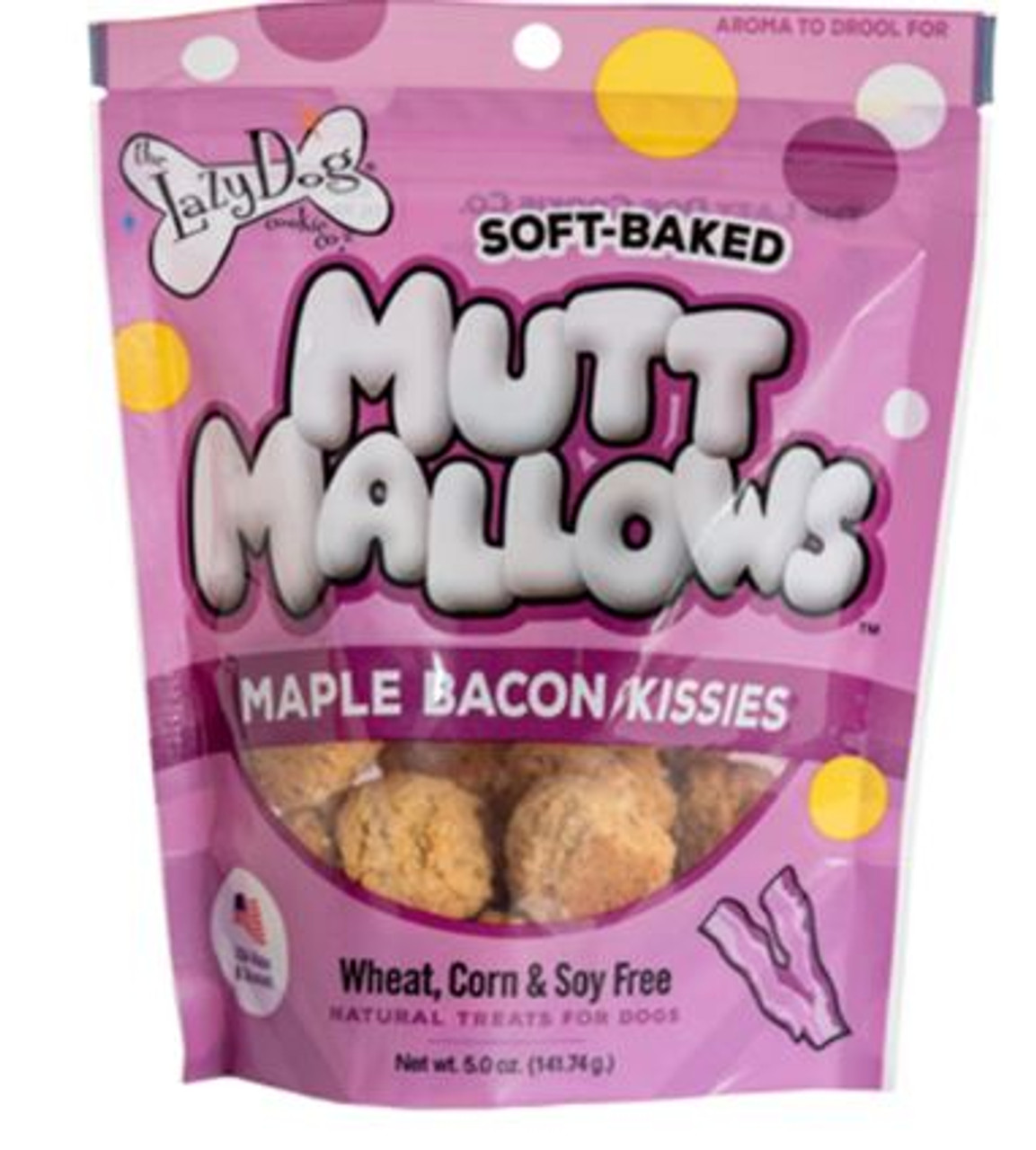 The Lazy Dog Cookie Co.Soft Baked Mutt Mallows Maple Bacon Kisses 5oz