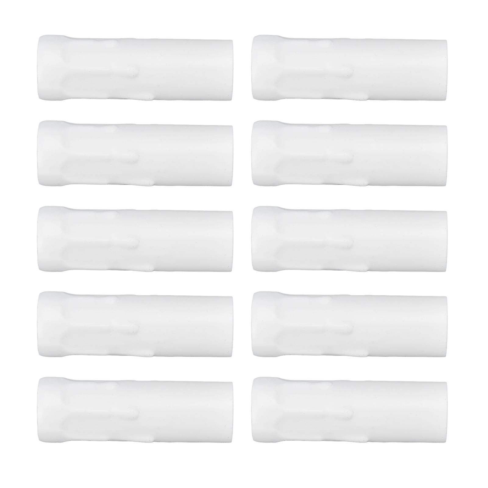 10Pcs E14 Metal Tube for Candle Lamp Holder Lamp Base Lighting Accessories 25x80mm White