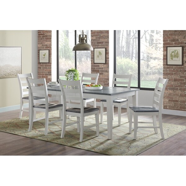 Monterey Solid Wood Dining Chair (Set of 2)， White Stain and Grey by Martin Svensson Home