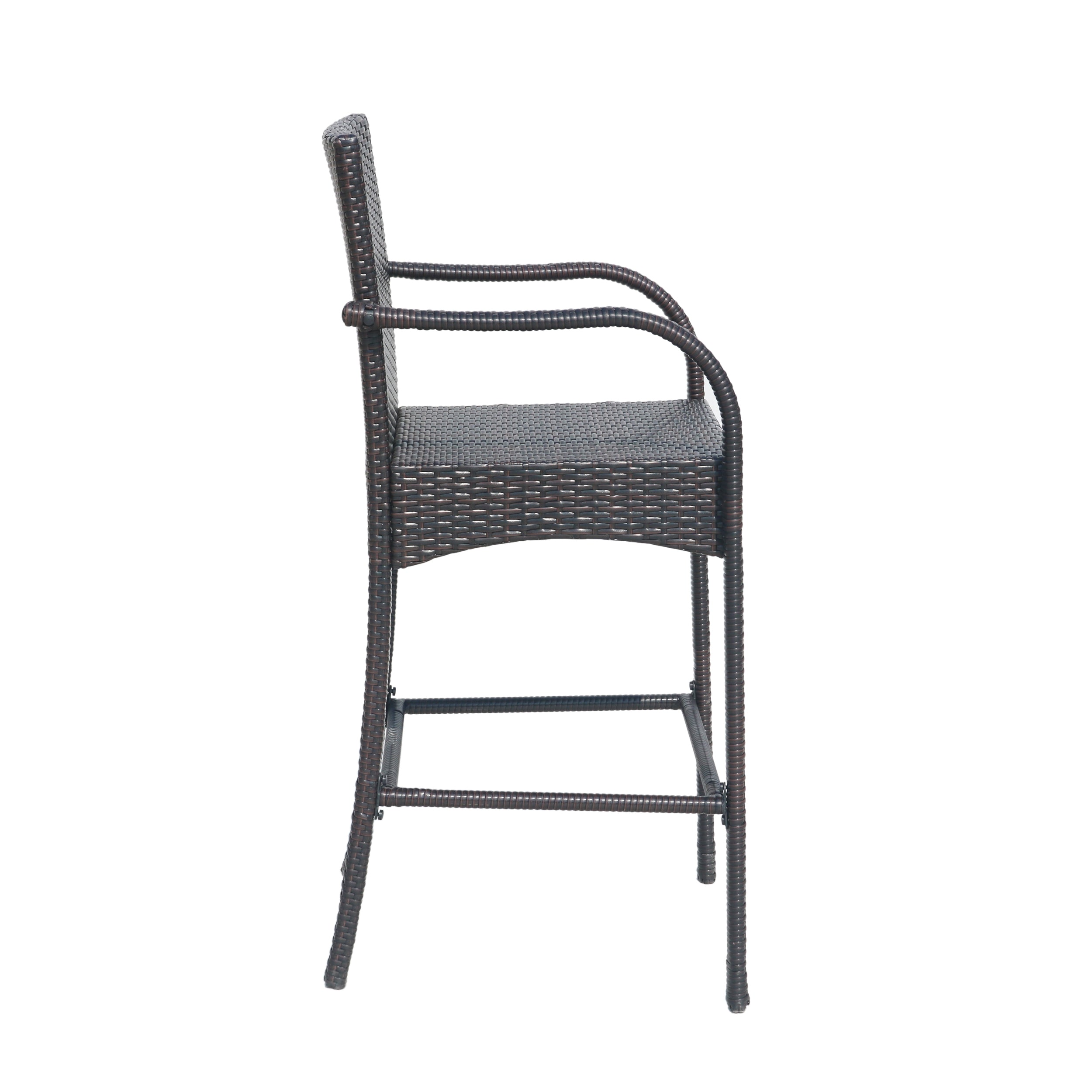 Iremide Outdoor Wicker Barstool Chair (Set of 2)