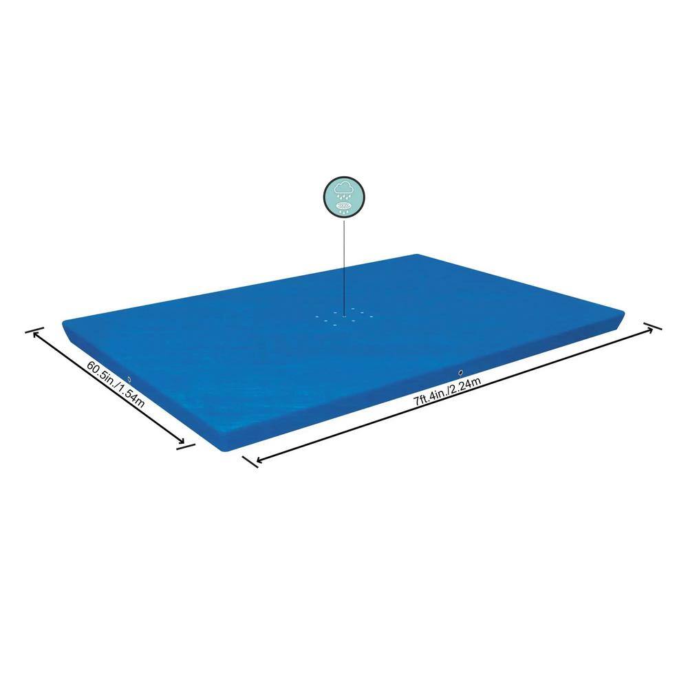 Bestway Flowclear 7 ft. x 4 ft. Rectangular Blue Above Ground Pool Leaf Cover 58103-BW