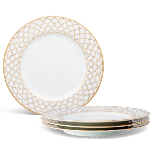 Noritake Eternal Palace Gold Set Of 4 Dinner Plates