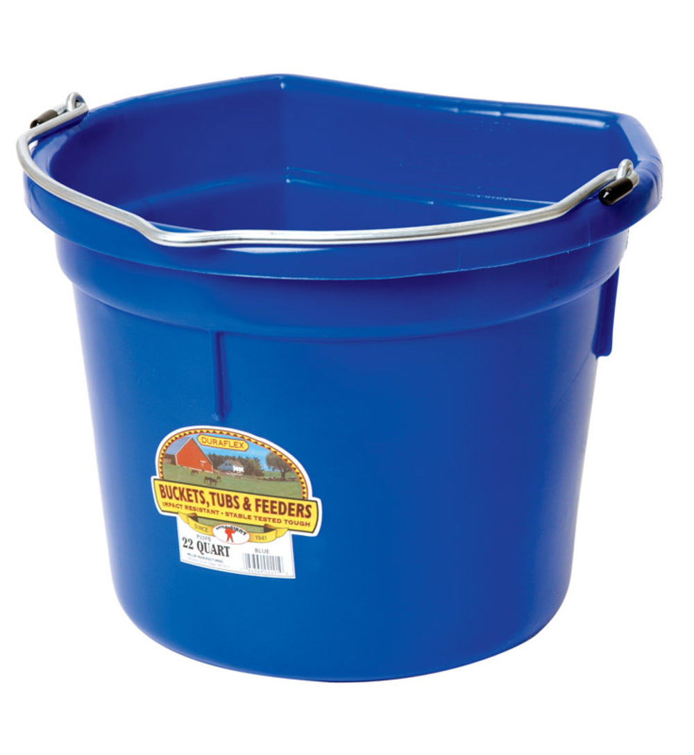 PAIL FLAT-BACK 22QT BLUE