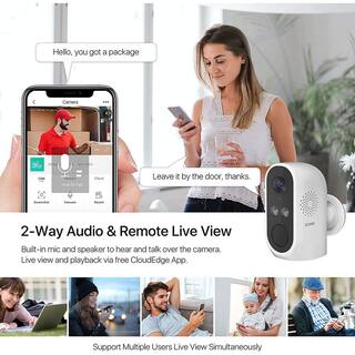 ZOSI 1080P Wireless Smart Outdoor Home Security Camera PIR Detection 2-Way Audio IPC-6962M-W-S*4