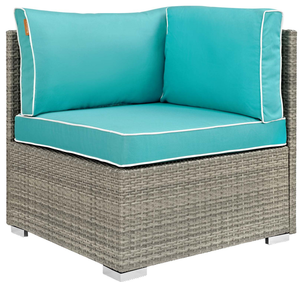 Ruden Outdoor Patio Corner   Tropical   Outdoor Sofas   by HedgeApple  Houzz