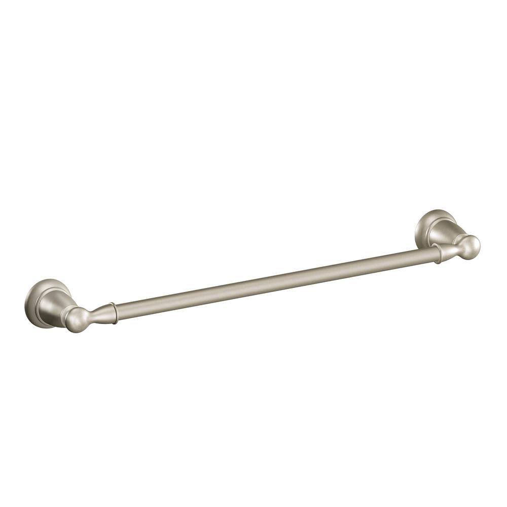 MOEN Banbury 24 in. Towel Bar in Brushed Nickel (2-Pack Combo) TY2624BN-2PK