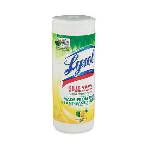 Reckitt Benckiser Lysol Disinfecting Wipes II Fresh Citrus | 7 x 7.25， 30 Wipes