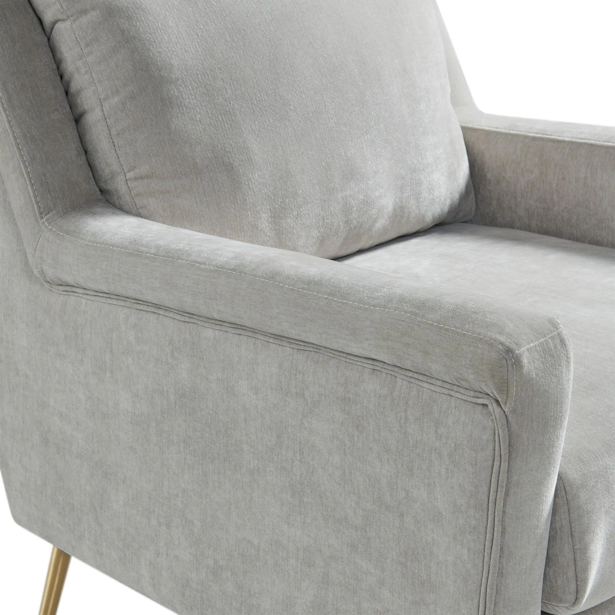 Cambridge Mid Century Modern Dove Gray Accent Chair