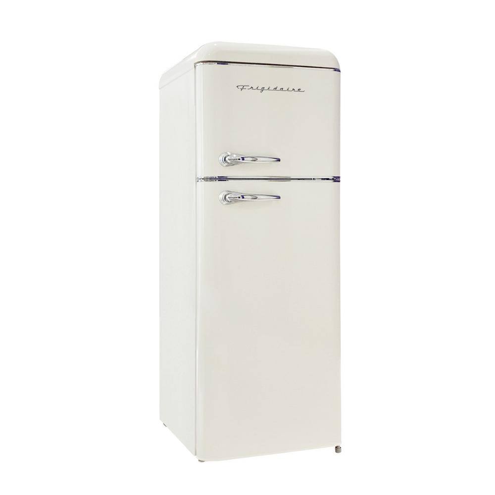 Frigidaire 7.5 cu. ft. Mini Fridge in Cream with Rounded Corners and Top Freezer EFR756-CREAM