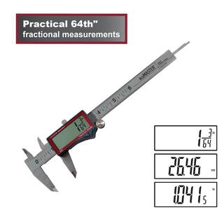 Calculated Industries AccuMASTER Digital Vernier Caliper Stainless Steel 6 in. Tool Displays Fractions to 164 in Decimal Inches Millimeters 7410