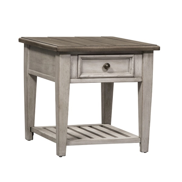 Heartland Antique White 1-drawer End Table