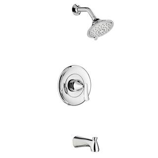 American Standard Single-Handle 3-Spray Tub and Shower Faucet with Two 8 in. Bathroom Faucet Set in Polished Chrome (Valve Included) CHATTSWSCH BNDL