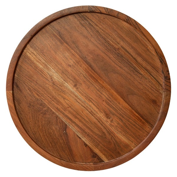 SEI Furniture Marisong Solid Acacia Wood Round Side Table