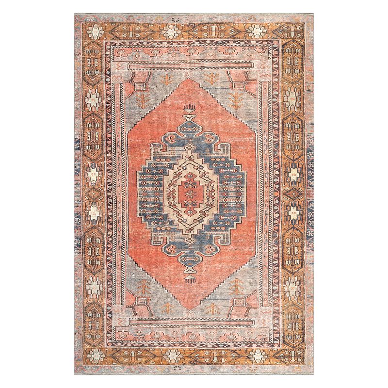 nuLoom Kamila Flatweave Tribal Medallion Area Rug