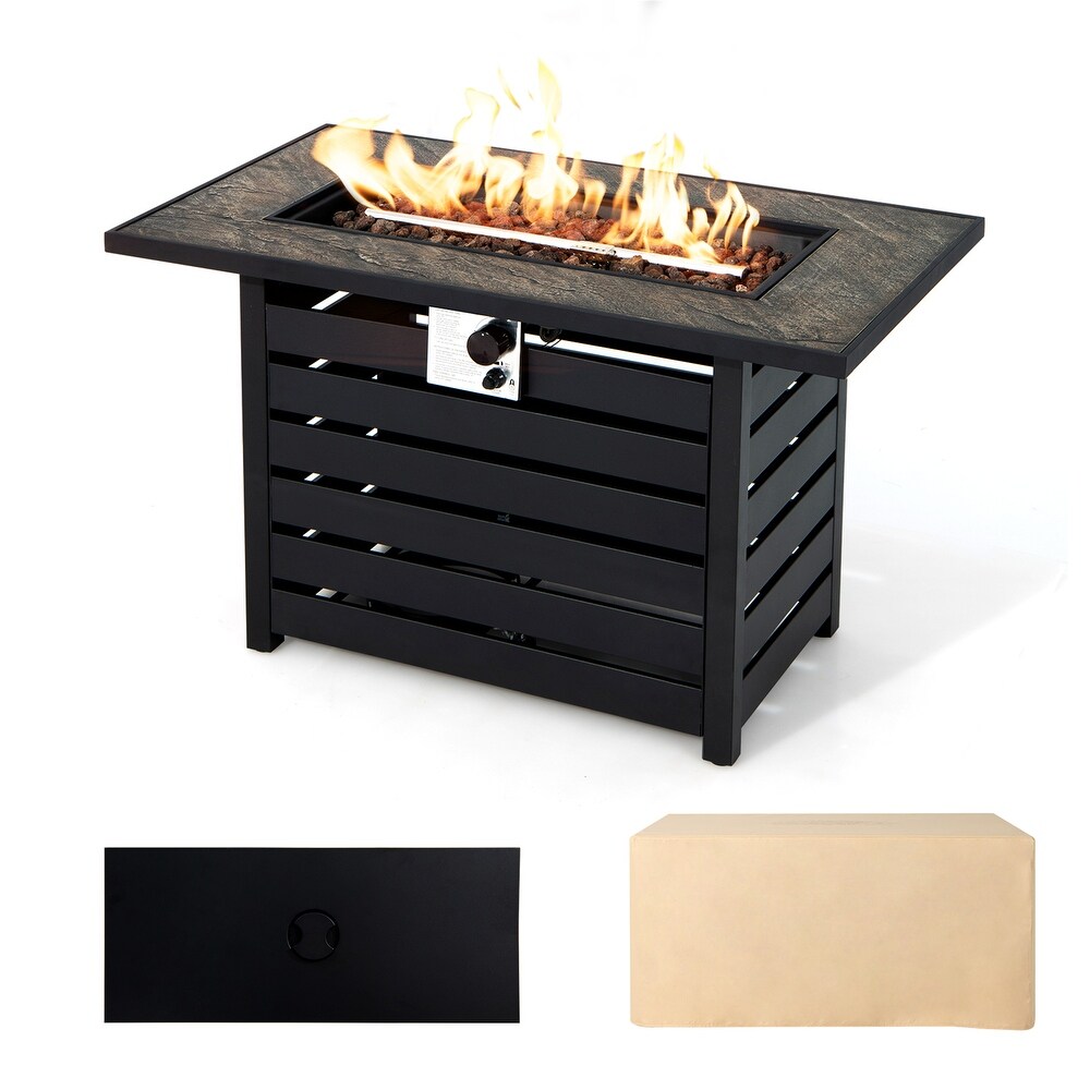 42 Inch 60 000 BTU Rectangular Propane Fire Pit Table