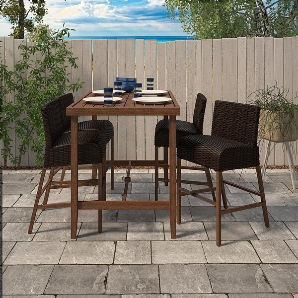 COSCO Outdoor Living Villa Park Patio Bar Table