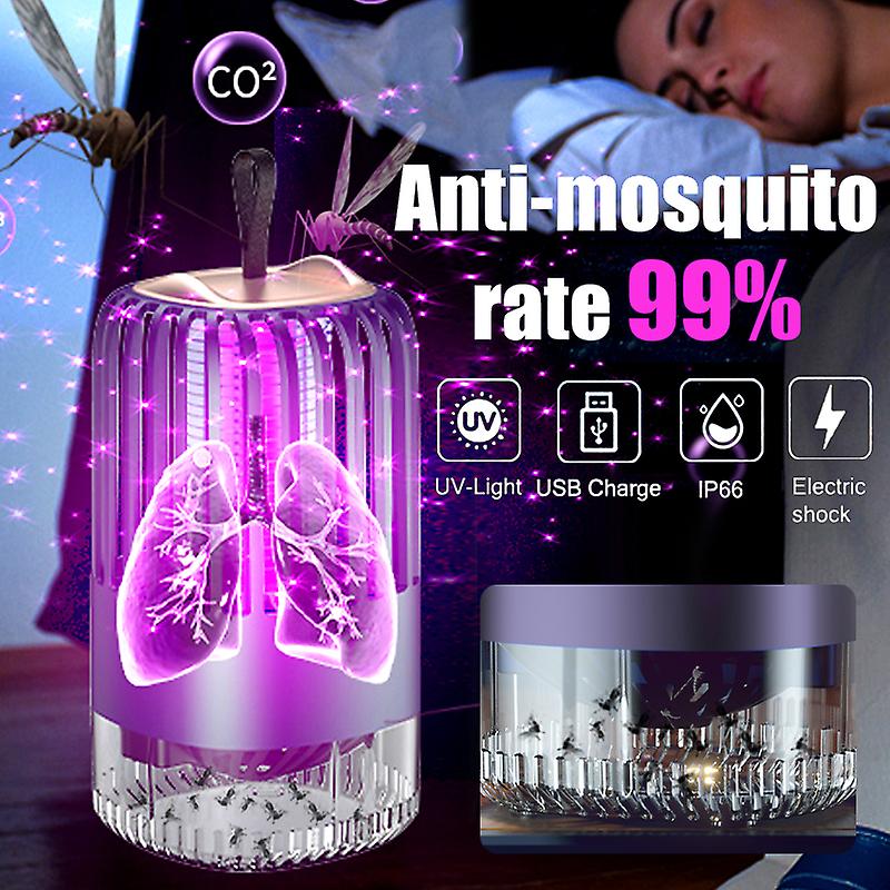 Mosquito Killer Repellent Electric Shock Inhalation Anti-mosquito Lamp Usb Rechargeabl Radiationless Mute Insect Trap Bug Zapper