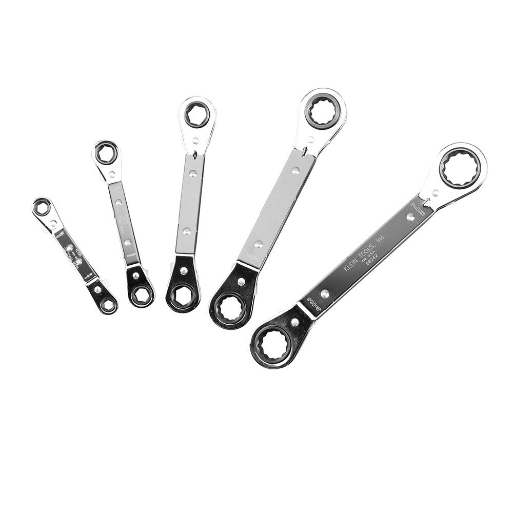 5 Piece Ratcheting Box Wrench Set