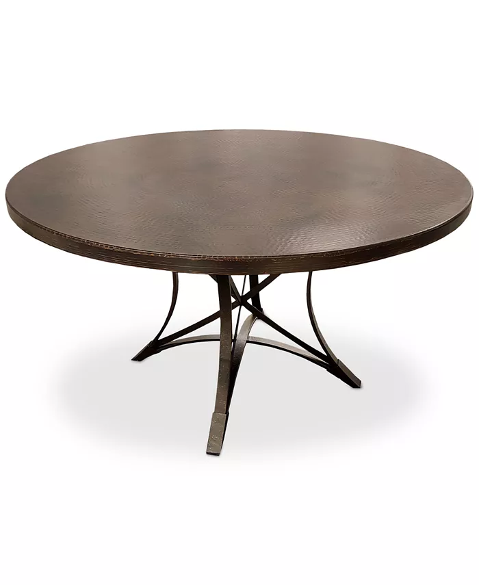 Furniture Laredo Aged Copper 54 Round Dining Table